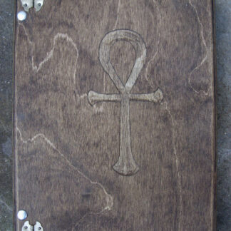 9" x 12" Wooden Book of Shadows - Style Ankh - Walnut
