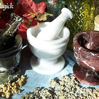 Solid Marble Mortar & Pestle - Color: Molten Red