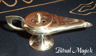 Brass Genie Lamp Burner – Ritual Magick