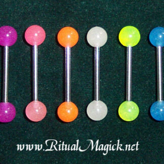 Set of 6 Glow in the Dark Barbell Tongue Rings