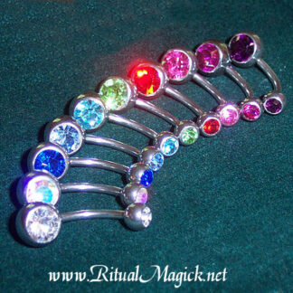 Set of 10 Double Jeweled Navel Rings