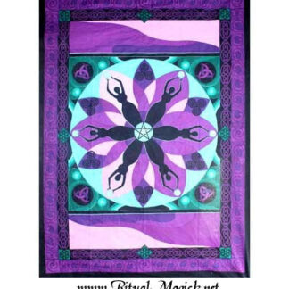 Cotton Tapestry: Moon Goddess Circle