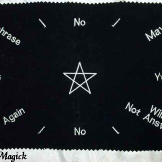 Black Velvet Pendulum Scrying Mat with Pentacle